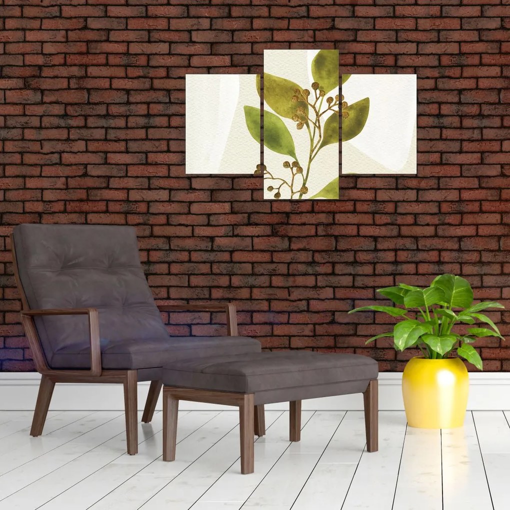 Obraz - Akvarelová vetvička N⁰1 (90x60 cm)