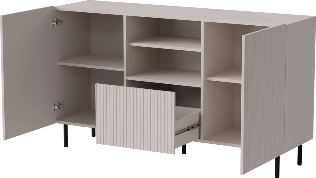 Komoda PAXOS KM-1 150 cm kašmírová/čierna