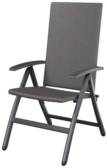 Livarno home Skladacie kreslo Valencia, sivá, 8 kusov (800008944)