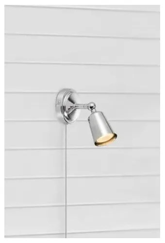 Nástenné svietidlo do zásuvky v striebornej farbe Tiny – Markslöjd