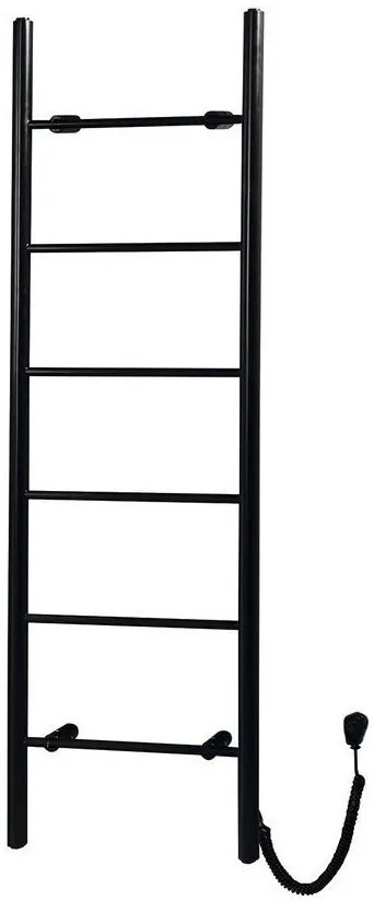 Sapho Sapho, KARBO elektrický sušiak uterákov, guľatý, 500x1600mm, 120 W, čierna matná, KB905