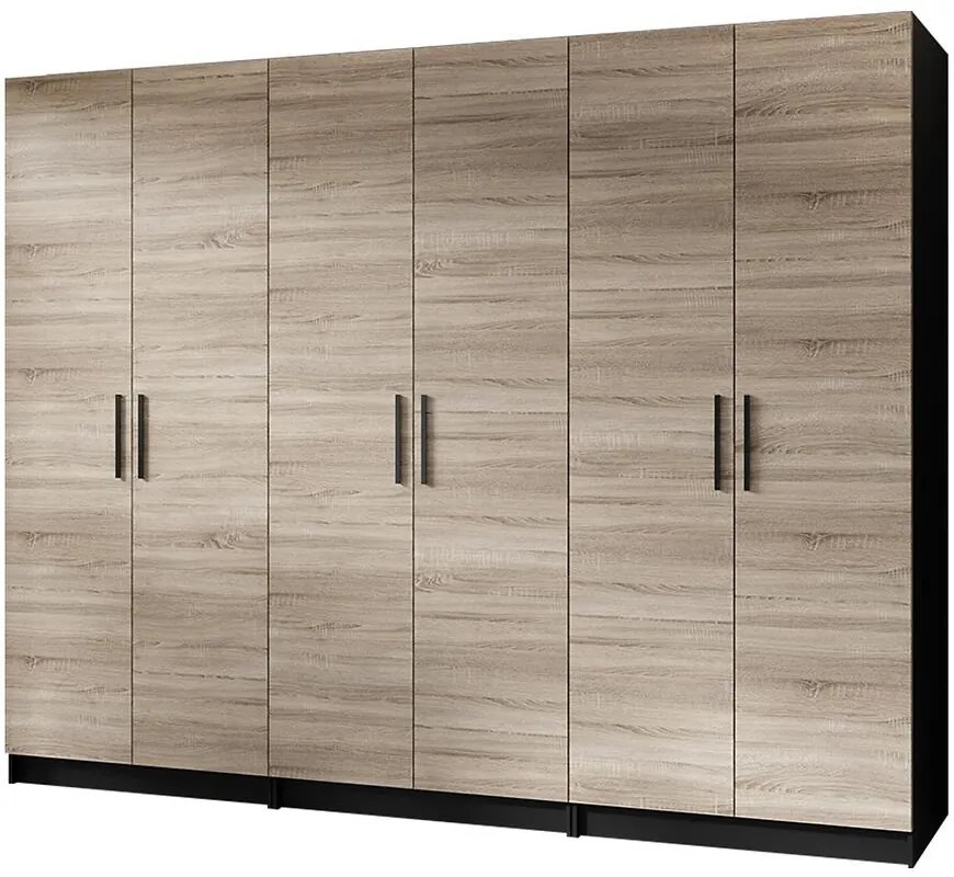 Skriňa X3 Gold 2d Čierna/Dub Sonoma