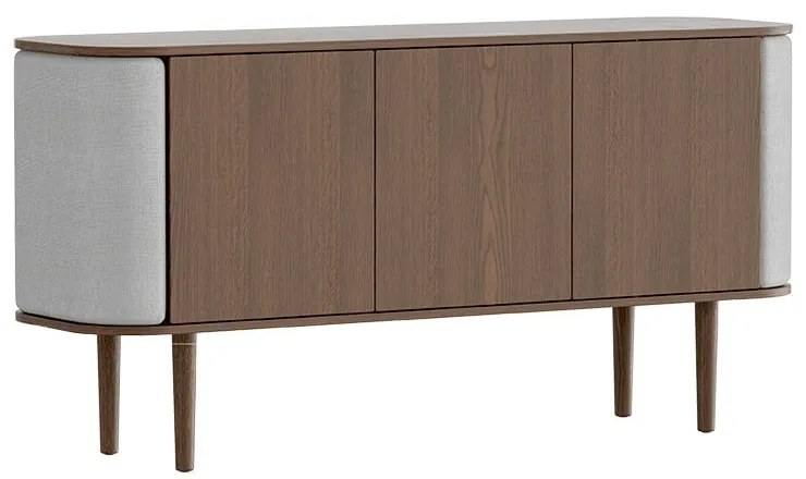 Sivo-hnedá nízka komoda v dekore duba 150x75 cm Treasures – UMAGE