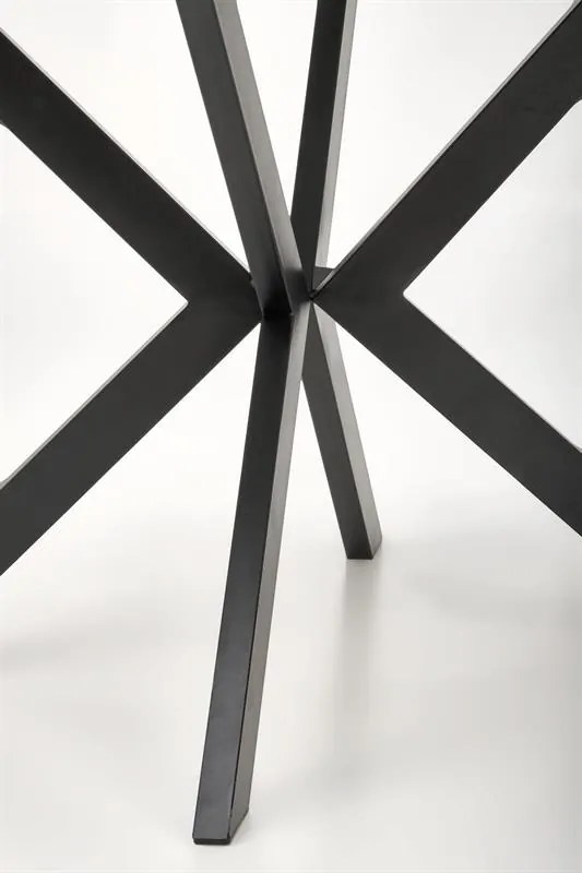Rozkladací jedálenský stôl 100-250 cm Pepeera (mramor biely + čierna) (pre 6 8 osôb). Vlastná spoľahlivá doprava až k Vám domov. 1049335