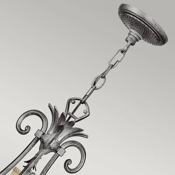 Hinkley HK-PLANT10-PL - Luster na reťazi PLANTATION 10xE14/40W/230V strieborná