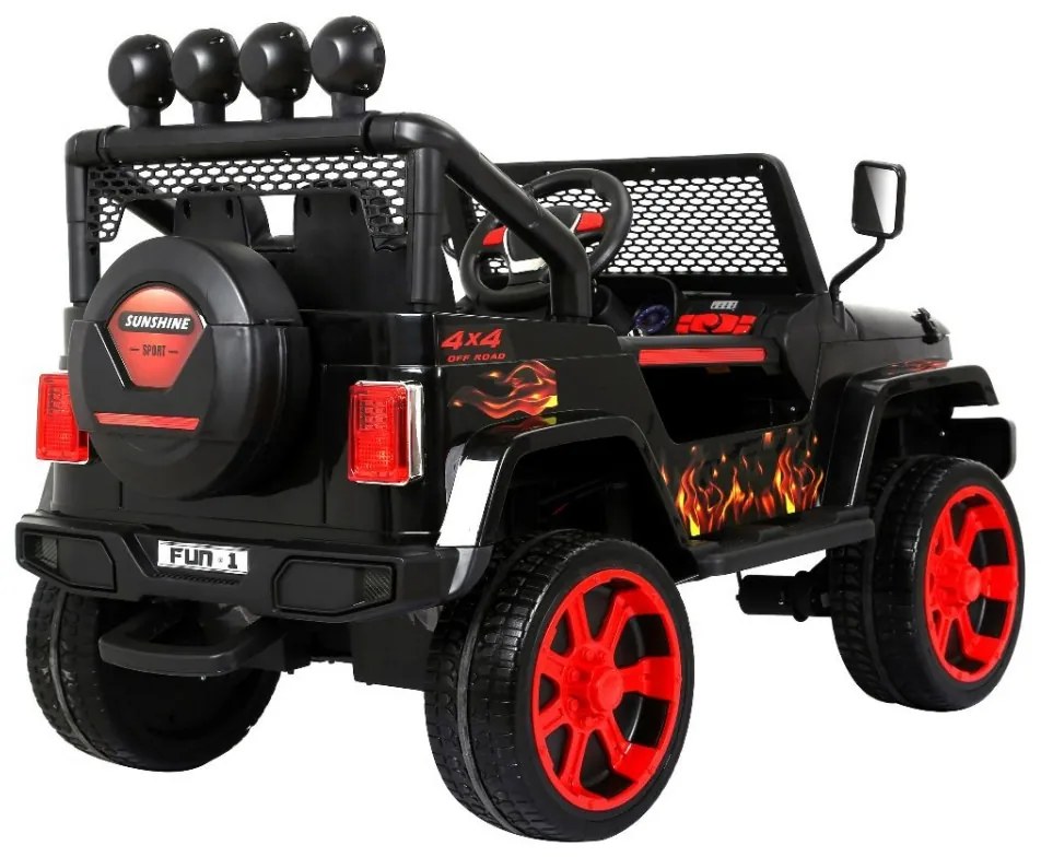 RAMIZ ELEKTRICKÉ AUTÍČKO RAPTOR DRIFTER 4x4 OFF ROAD - ČIERNO-ORANŽOVÉ - 4x45W - 12V / 10Ah - 2023
