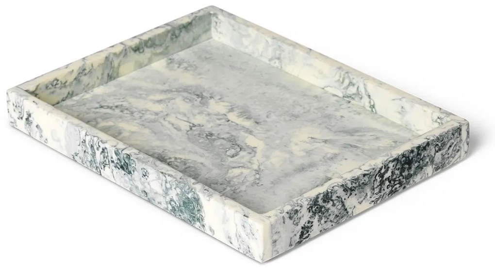 Ferm Living Podnos Mist Emerald Off-white 15 × 20 cm