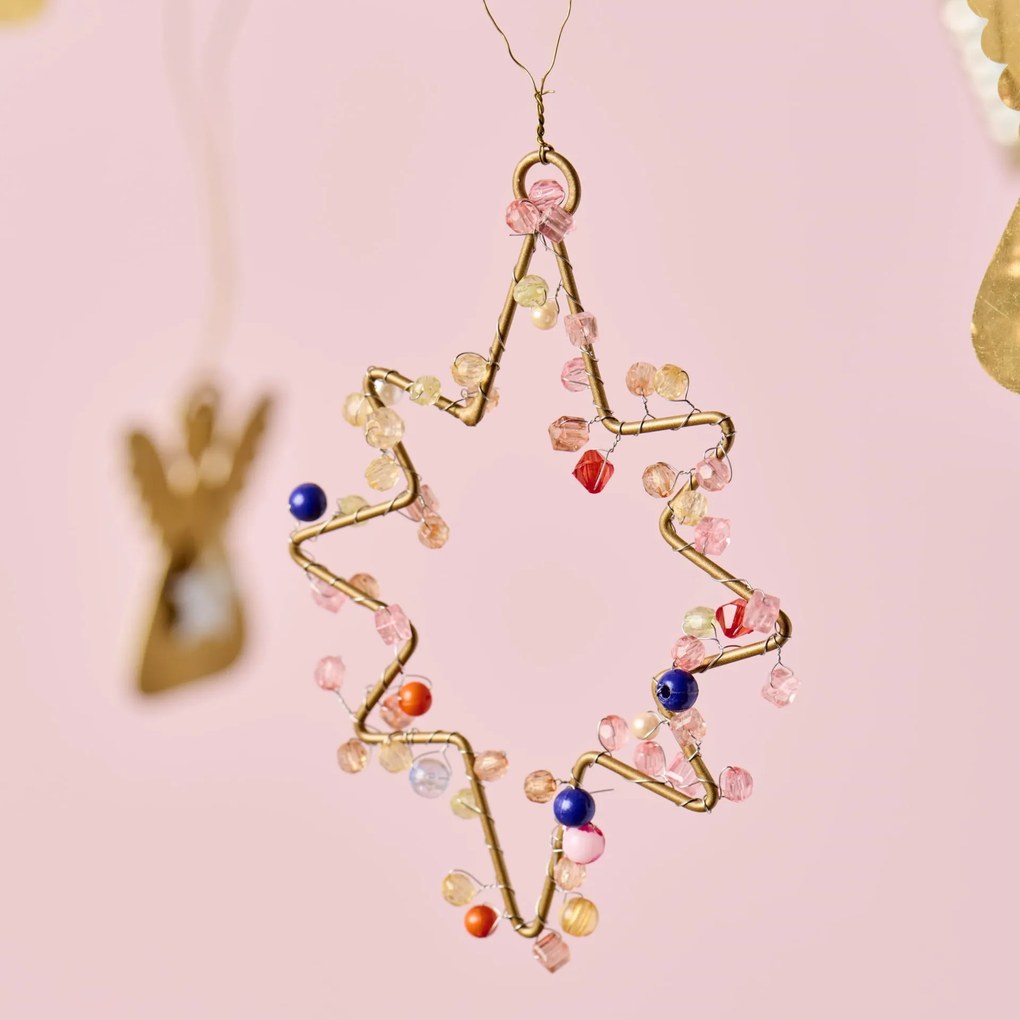 Ib Laursen Korálková ozdoba Coloured Star