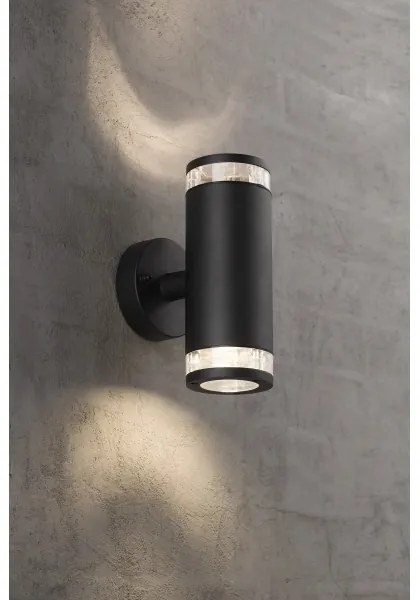 Nordlux - Vonkajšie nástenné svietidlo BIRK 2xGU10/28W/230V IP44