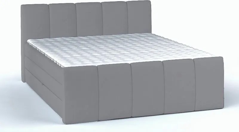Posteľ boxspring Fresco 180x200 cm, svetlo šedá látka