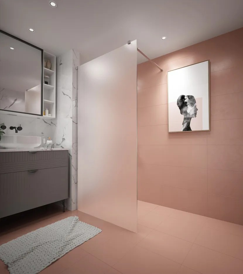 Erga Paris, sprchová zástena Walk-In 110x200 cm, 8mm sklo námraza, chrómový profil, ERG-V02-PARIS-110x200-FR-CR