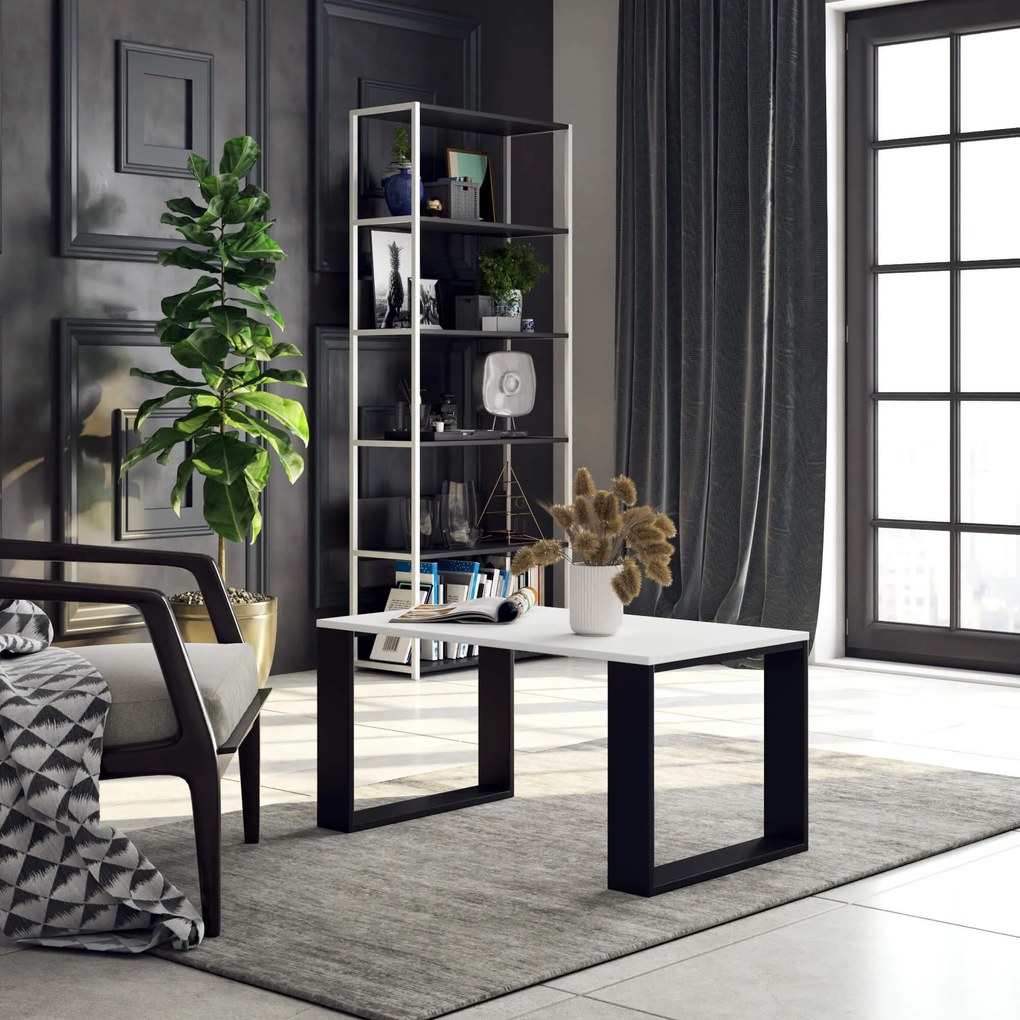 Konferenčný stolík Nox biely/čierny