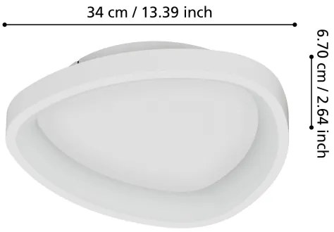 Eglo 901583 - LED Stmievateľné stropné svietidlo LORETELLO LED/12W/230V biela + DO