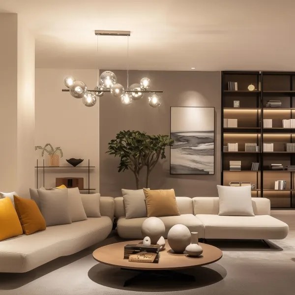 Brilagi - LED luster na lanku MILLA 10xG9/3W/230V čierny chróm/dymová