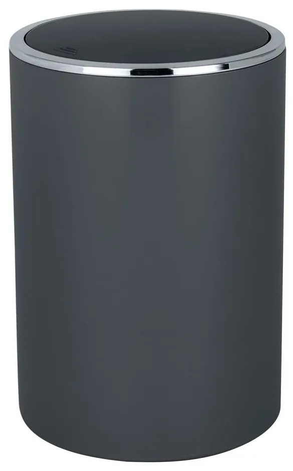 WENKO 25146100 - Kôš INCA 18,5 x 25,5 cm antracit/lesklý chróm