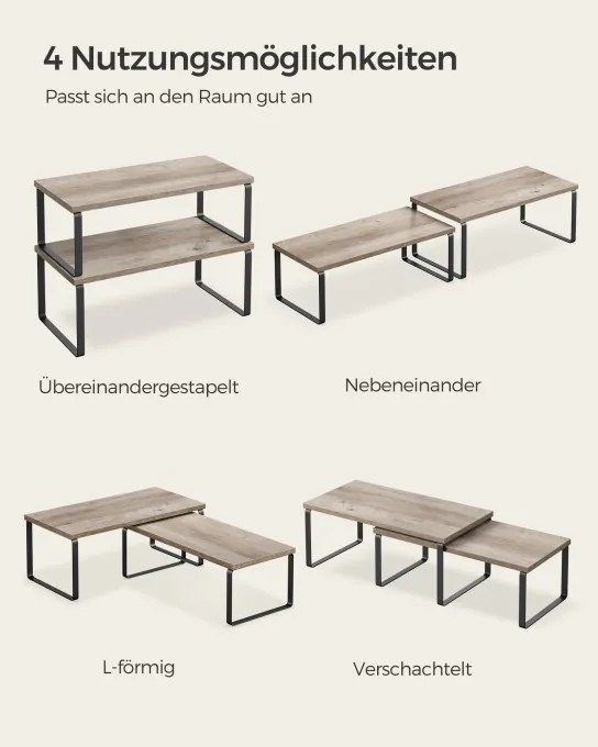 Set 4 kuchynských políc KCS022X02
