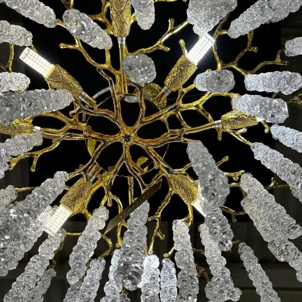 Zuma Line MD3720-1-EGN - Luster na lanku DIJON 8xG9/3,5W/230V zlatá