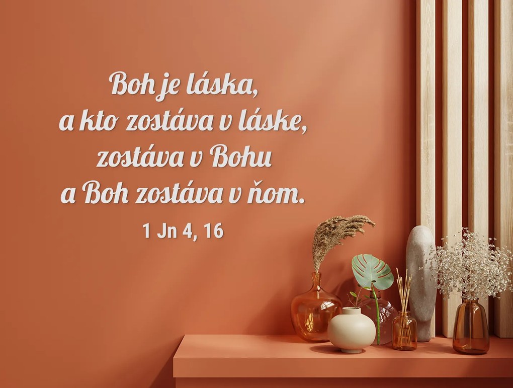 drevko Citát na stenu Boh je láska Rozmer obrazu: 43 x 62,5 cm, Farba dekorácie: Čierna