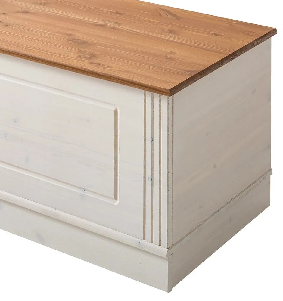 Biela truhlica z borovicového dreva 80x45 cm Anita – Støraa