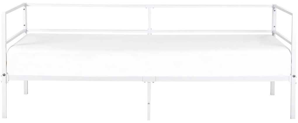 Kovová posteľ 90 x 200 cm biela BATTUT Beliani