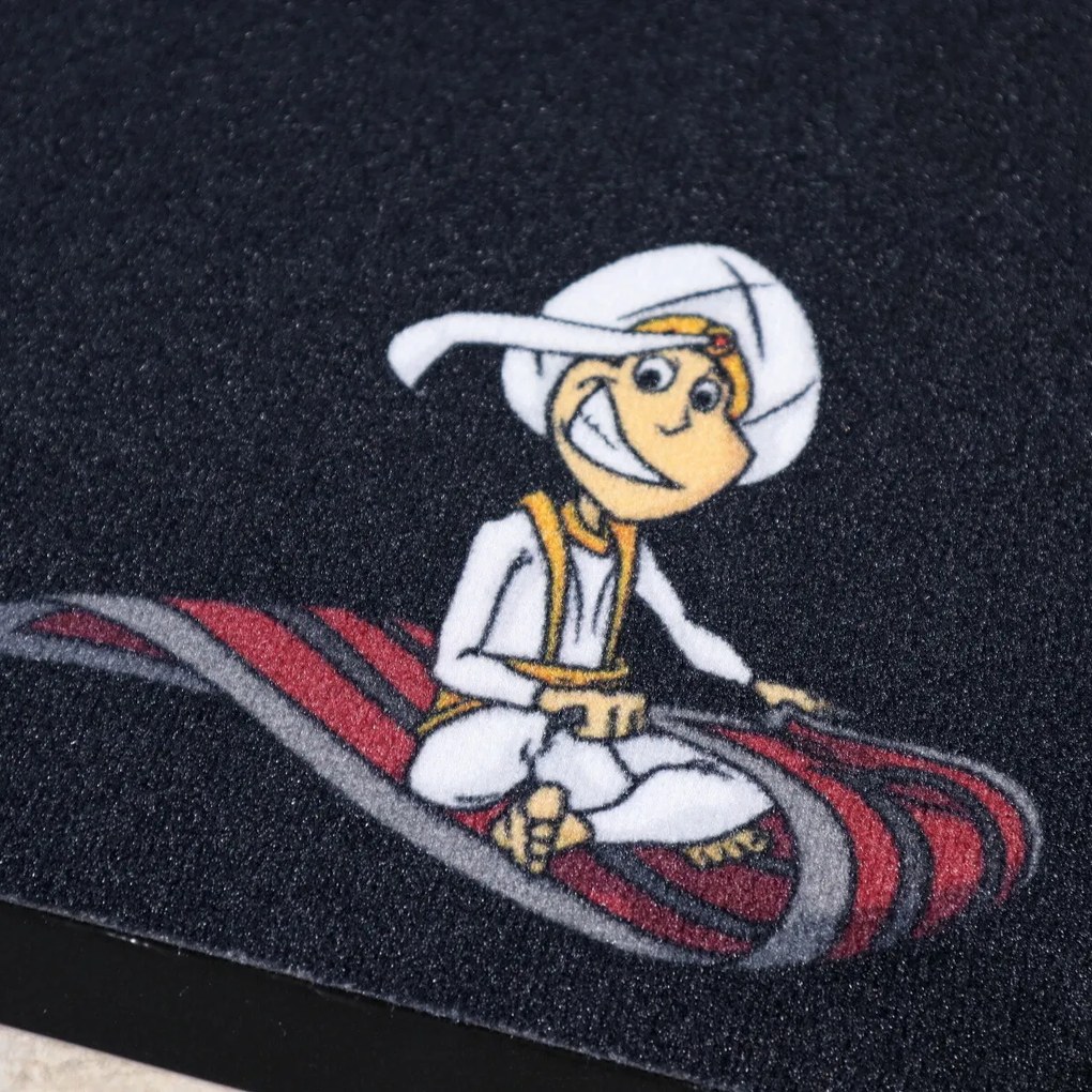 Rohožka Aladin a lietajúci koberec 40x60 cm, 40x60, čierna, Mercury Flooring