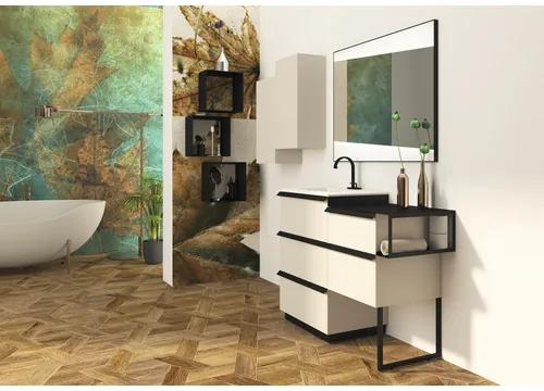 Kúpelnová skrinka závesná Baden Haus Qube piesková 35 x 70 x 25 cm
