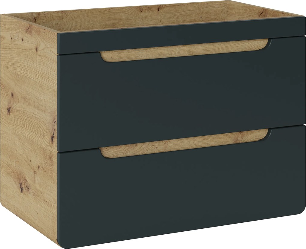 Comad Kúpeľňová skrinka pod umývadlo Aruba Cosmos 80 dub craft/vesmírne sivá