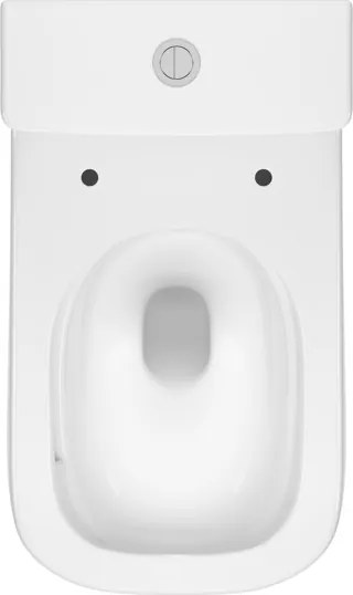 Cersanit Remo Square, hranaté kompaktné wc s WC sedadlom, vírivé splachovanie, biela lesklá, K3029-001