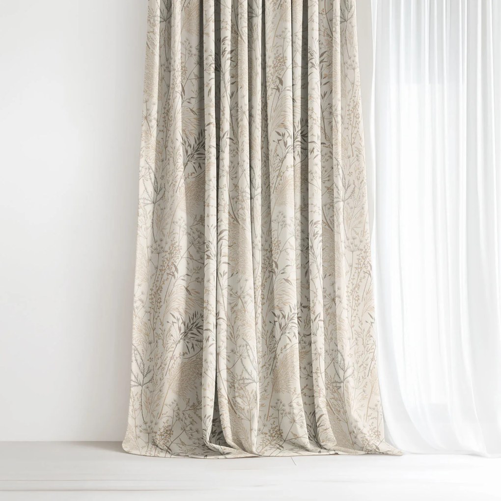 Goldea dekoračný záves valencia - lúčne trávy 140x135 cm