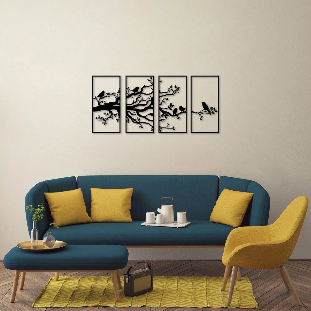 Kovová nástenná dekorácia 34x70 cm Branch – Wallity