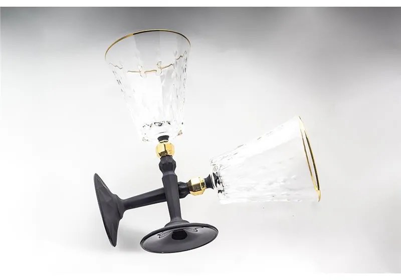 BOHEMIA PRESTIGE CONTE BLACK POHÁR NA VÍNO 260ML SADA 6 KS