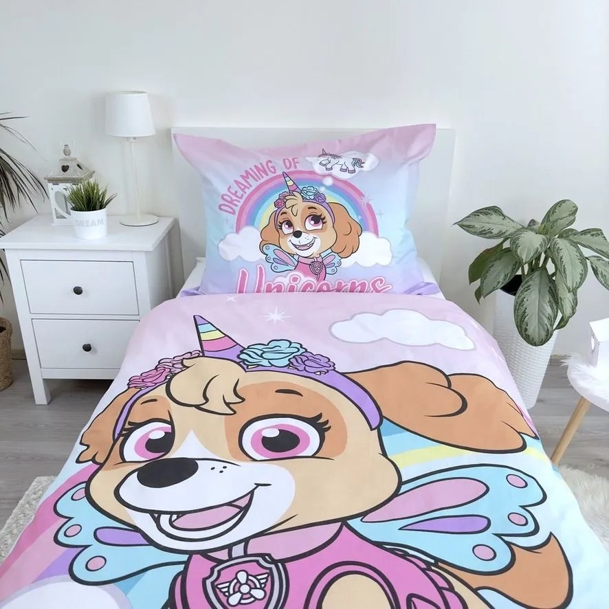Jerry Fabrics Bavlnené obliečky 140x200 + 70x90 cm - Labková patrola "PP354"