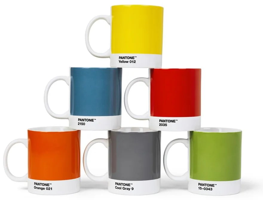 Svetložltý keramický hrnček 375 ml Light Yellow 600 – Pantone