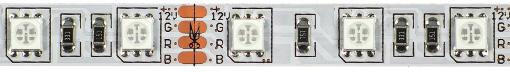 BERGE LED pásik - SMD 5050 - RGB - 5m - 60LED/m - 14,4 W/h - IP20 - s konektorom