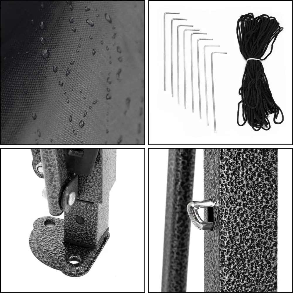 Nožnicový stan 3×3 m – záhradný pavilón pre veľtrhy, expresné akcie a catering, čierny Springos GP0004