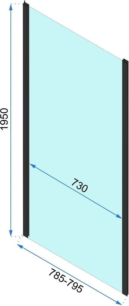 3-stenný štvorcový sprchový kút REA RAPID SLIDE 100/dvere x 100/zástena cm, zlatý kartáčovaný/transparent - bez vaničky