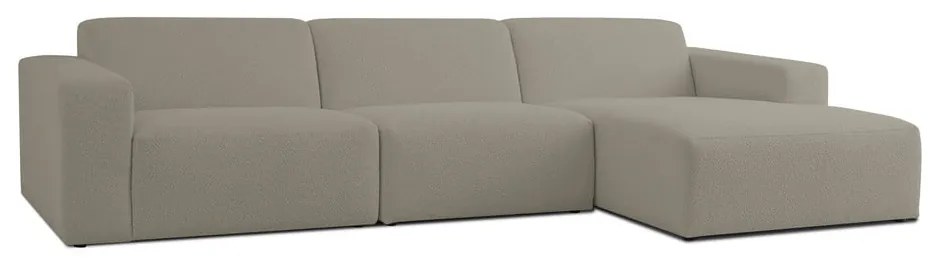 Svetlohnedá rohová pohovka z textílie buklé (pravý roh) Roxy – Scandic