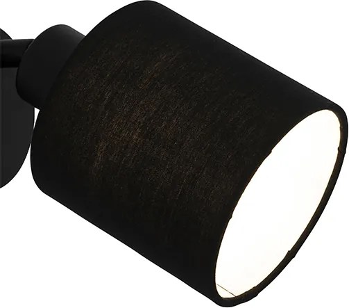 Stropné svietidlo čierne nastaviteľné - Hetta