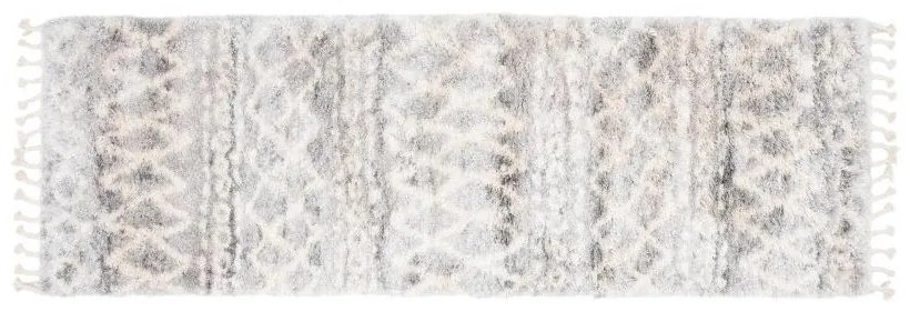 Kusový koberec shaggy Apache svetlo sivý atyp 70x300cm