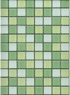 Sklenená mozaika XCM 8488 30,5x32,5 cm žltá/zelená