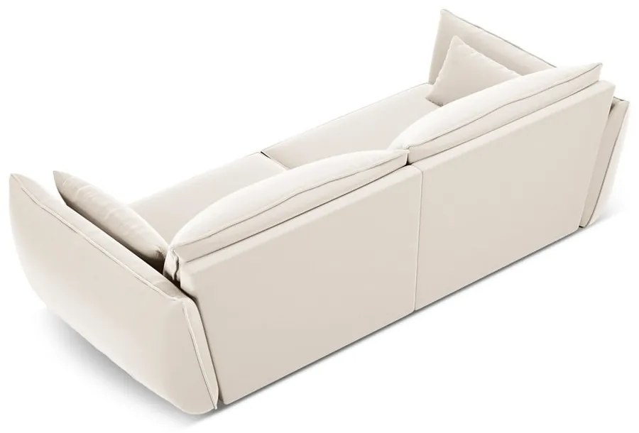 Béžová zamatová pohovka 208 cm Vanda – Mazzini Sofas
