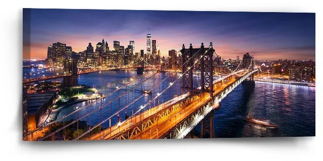 Sablio Obraz Most v New Yorku - 110x50 cm