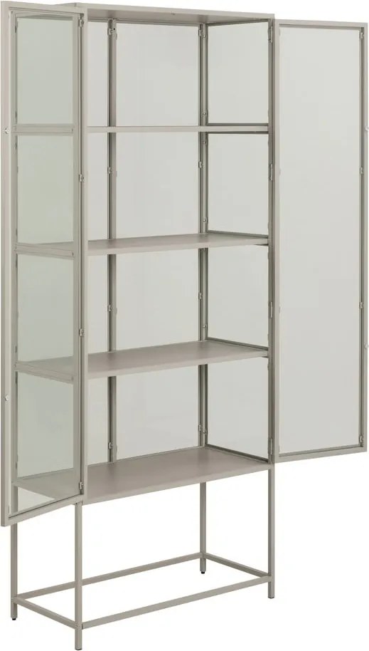 Sivá vitrína 77x186x35 cm Seaford – Actona