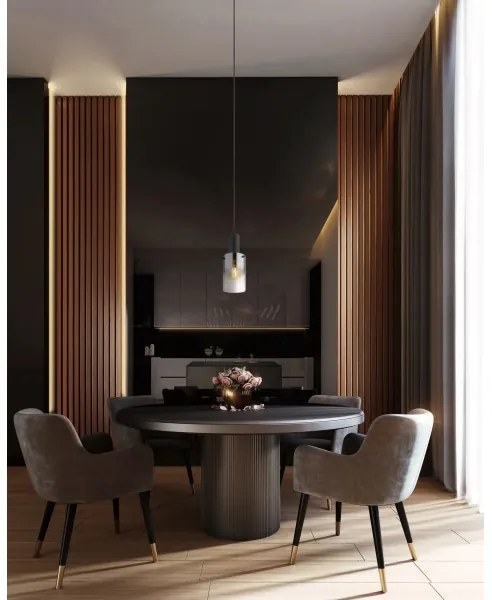 Globo 15907H - Luster na lanku FLORENTINA 1xE27/40W/230V pr. 12,5 cm čierna