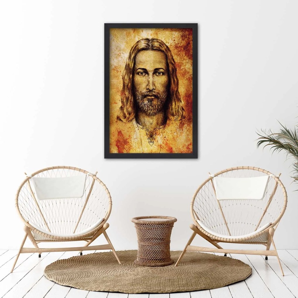 Gario Plagát Turínske plátno tvár Ježiša Krista Farba rámu: Bez rámu, Rozmery: 40 x 60 cm