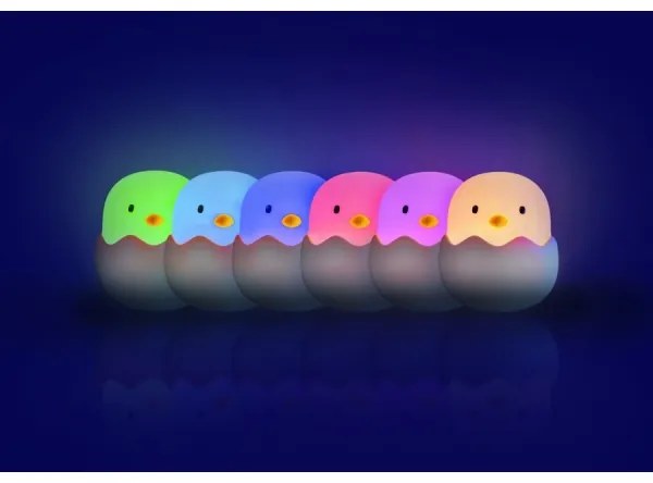 MegaLight - LED RGB Stmievateľná nabíjacia detská dotyková lampa EGGY EGG LED/5V