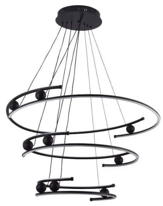 LED Stmievateľný luster na lanku LED/170W/230V 3000-6500K + diaľkové ovládanie