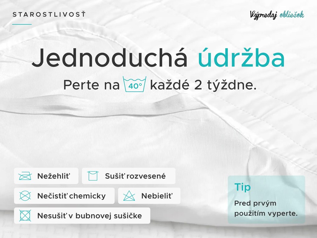 Nepremokavý chránič na matrac PREŠÍVANÝ na postieľku 70x140 cm