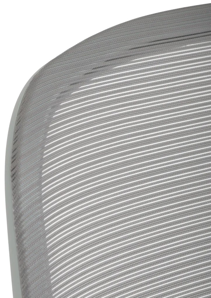 Autronic - Židle kancelářská, bílý plast, šedý MESH a šedá látka, plastový kříž, houpací mechanismus. - KA-S425 GREY