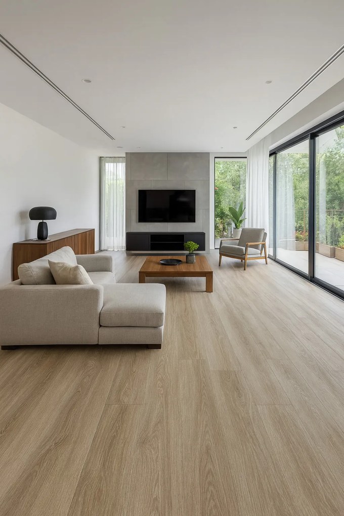 Beauflor, PVC podlaha - lino Quintex Havanna Oak 019S, na mieru, šíře 4m,5m, béžová, filc, chodba / predsieň